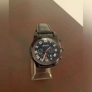 Brand new black face Roman Dials men's Curren fashion watch